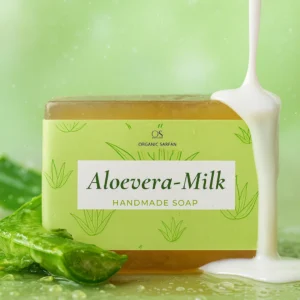 Aloe Vera Goat Milk Soap for Sensitive Skin – Natural Handmade Moisturizing Soap Bar